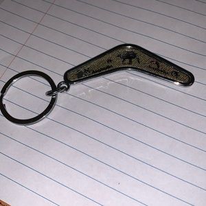 Kangaroo Boomerang metal keychain Australia
